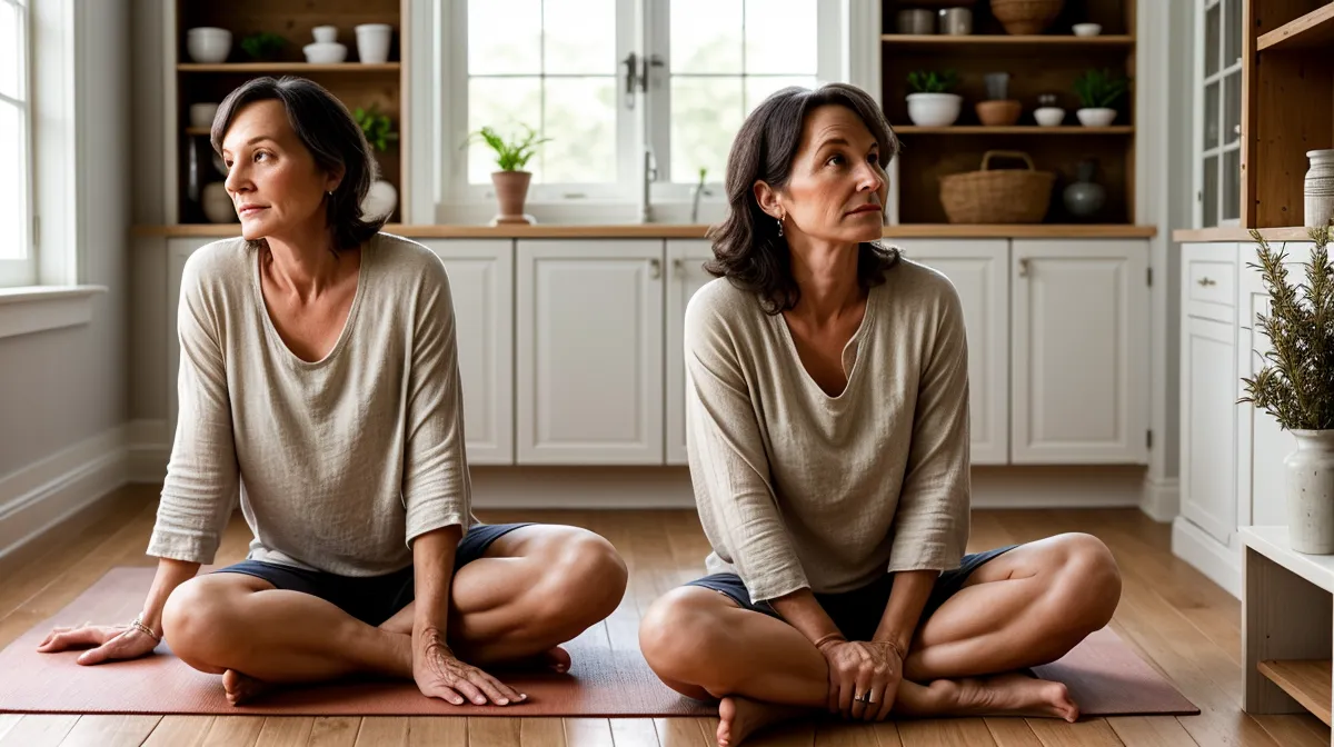 Assouplir ses poignets avec des exercices de yoga doux après le travail, routine de mobilité douce