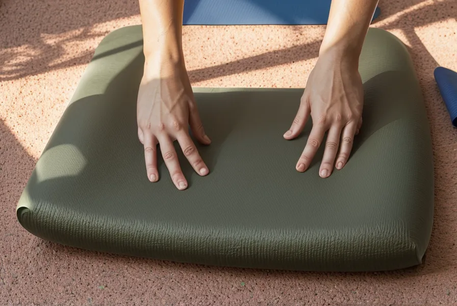 Tapis de yoga doux sur une terrasse à Aix-en-Provence, routine d'agilité naturelle en automne