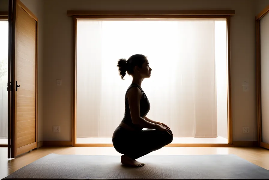 Posture de l'enfant (Balasana) pratiquée à la maison pour soulager le bas du dos