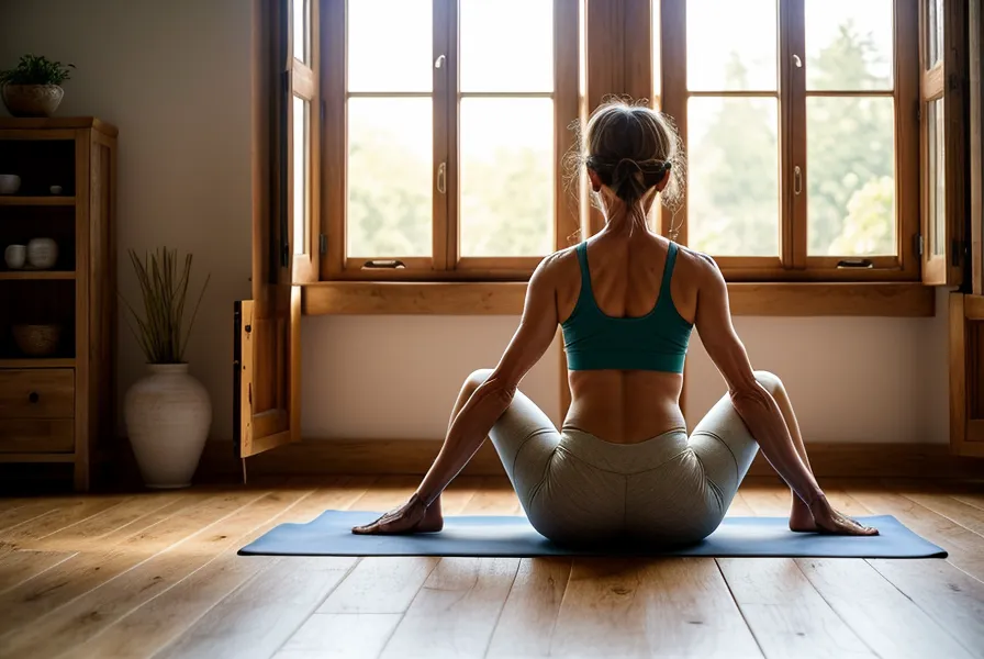 Raffermir ses bras après quarante ans avec des mouvements de yoga doux sur un tapis