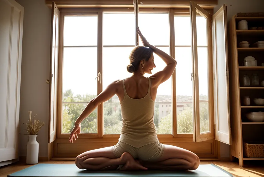 Flacon de macérat de calendula maison préparé pour masser la nuque après une séance de yoga doux